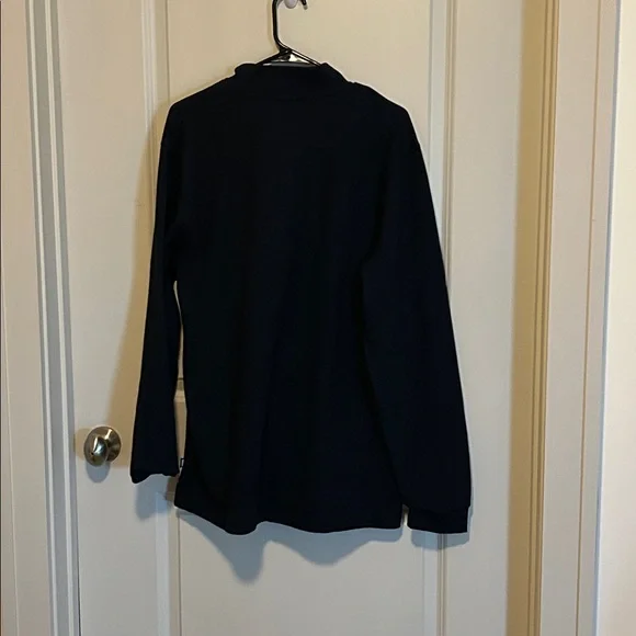 BOSS Men's 3/4 Zip-Up Black Sweater